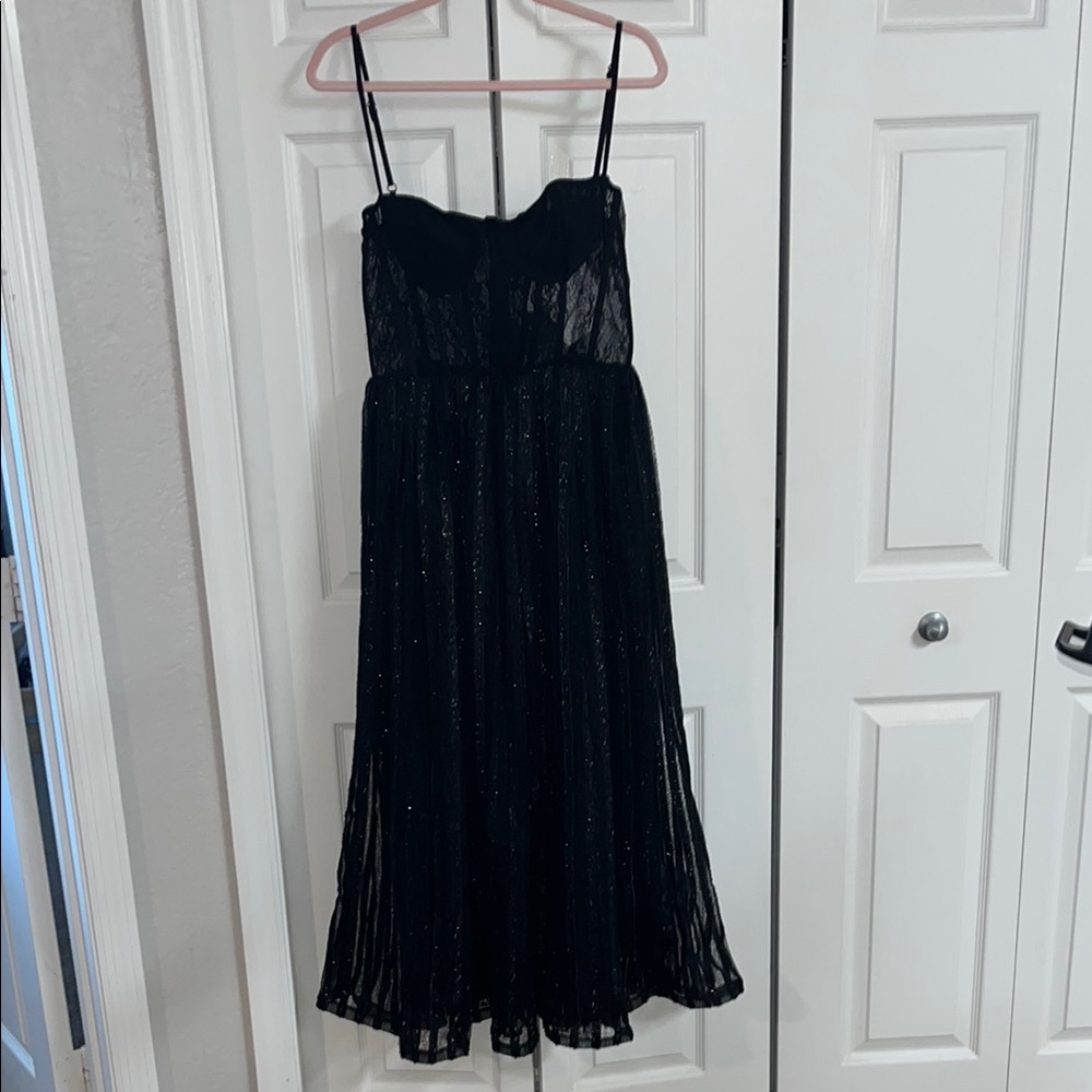 PatBO Black Lace Detail Garment